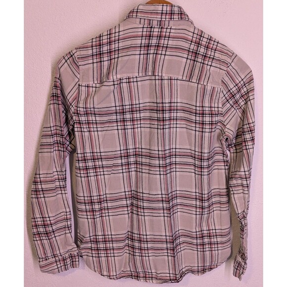 DESTINED Women's Shirt Size M Medium Pink & Gray Button Up Plaid (861m) - Picture 2 of 3
